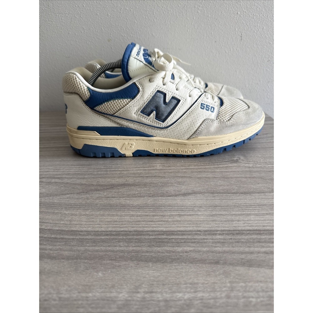 New Balance Men's 550 Sea Salt Pack Blue Agate Sz 13 Sneakers Casual Wear Shoes